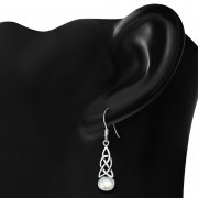 Mother of Pearl Celtic Knot Earrings - e379